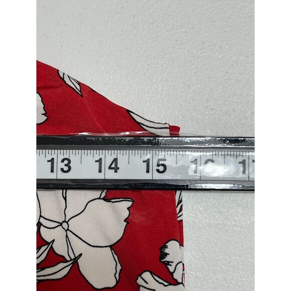 Express Floral Halter Tank Top XS Red White Boho Summer Casual - Picture 5 of 9